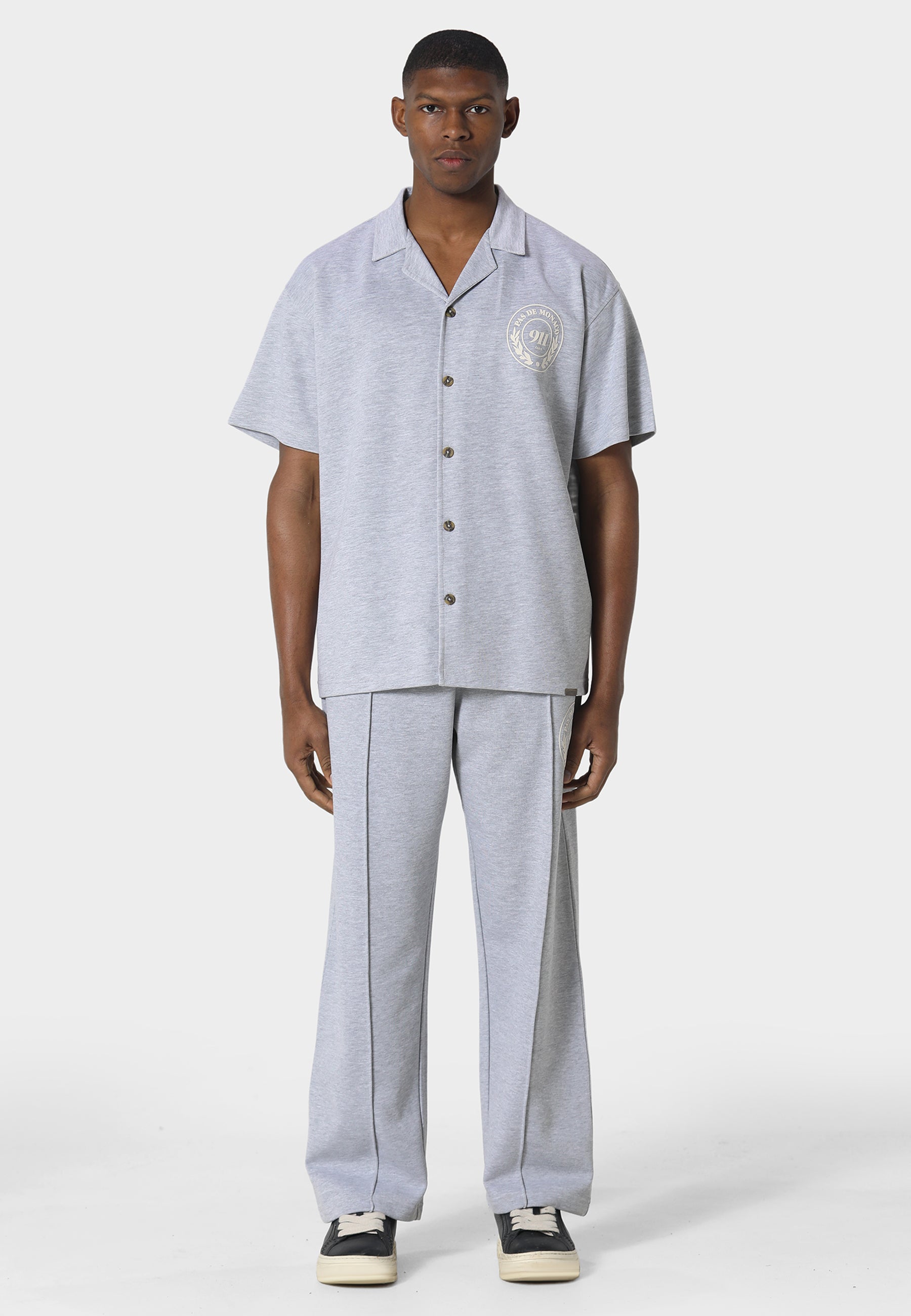 Pas De Monaco Carerra Line Marl Grey Shirt